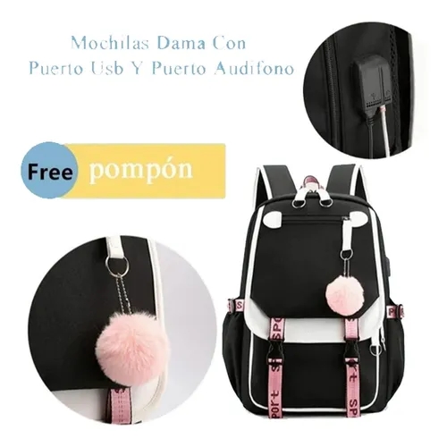 Foto 5 pulgar | Venta Internacional- Mochila Escolar BTS Rosa