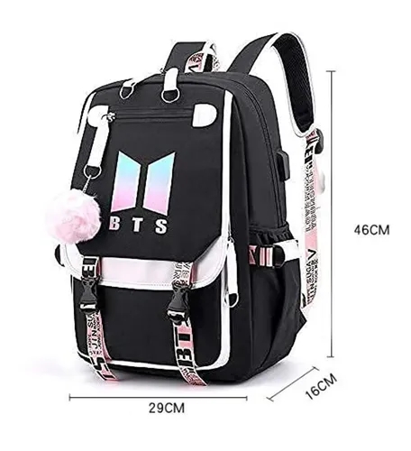 Foto 5 | Venta Internacional- Mochila Escolar BTS Rosa