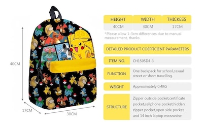 Foto 2 | Venta Internacional - Set de Mochila e Pokémon con Lonchera 3 Piezas