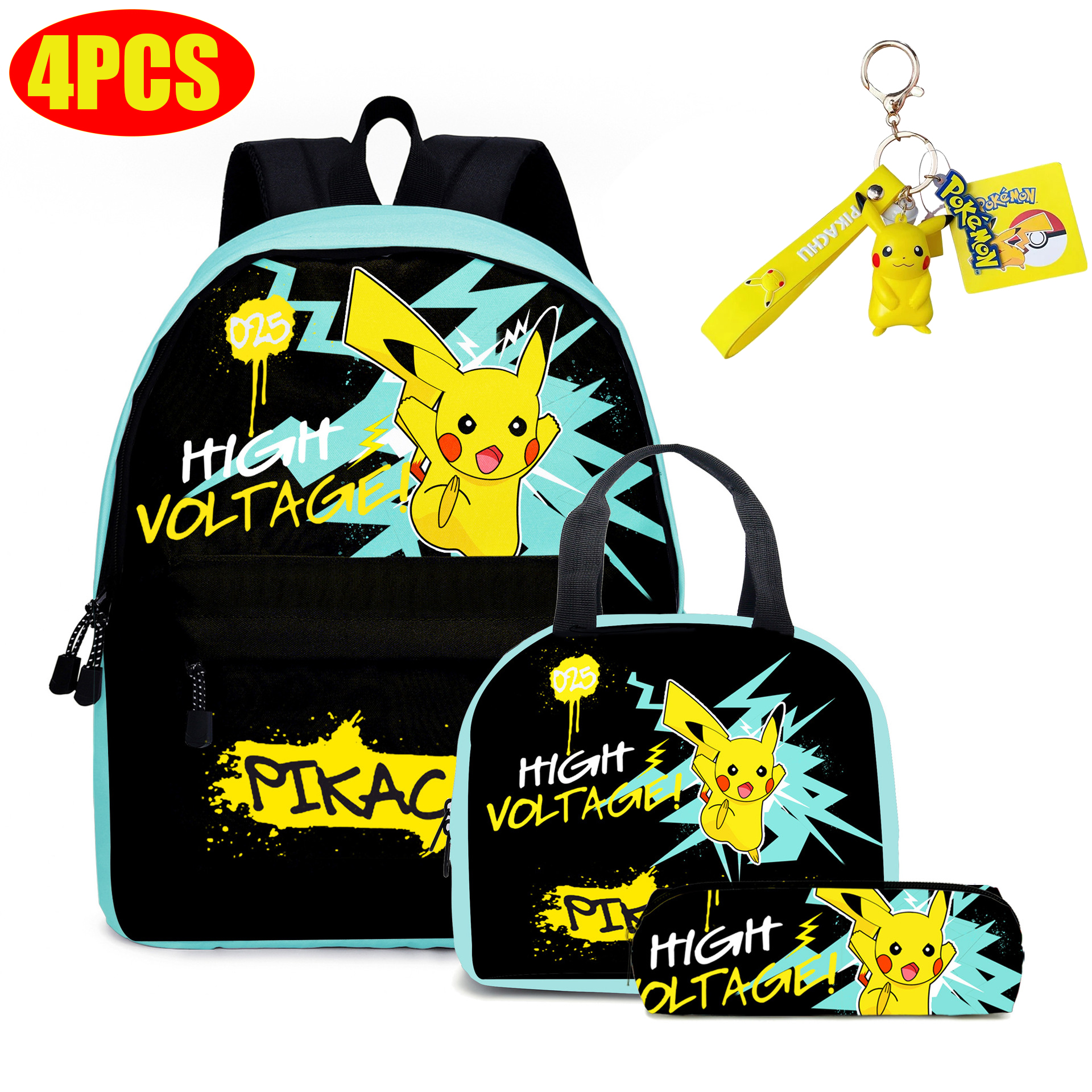 Foto 2 pulgar | Venta Internacional - Set de Mochila Escolar Pokémon Pikachu 4 Piezas