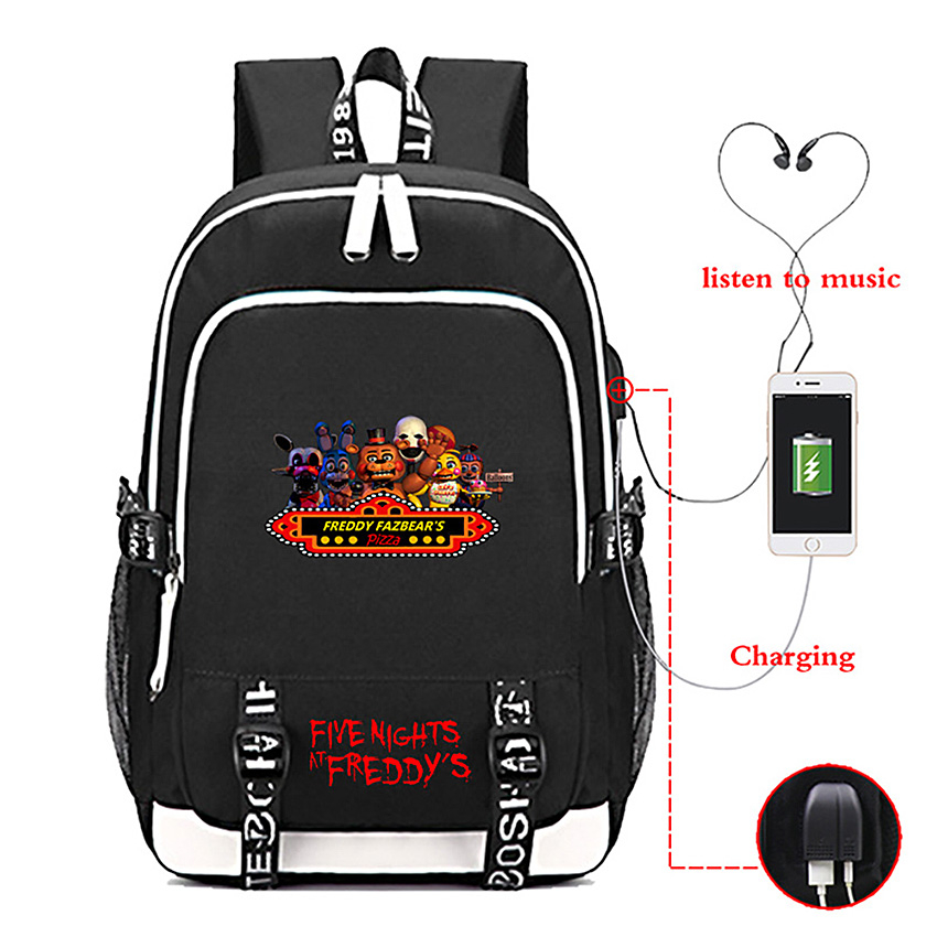 Foto 2 pulgar | Venta Internacional-mochila Usb Five Nights At Freddy's, Para Niños, Negra