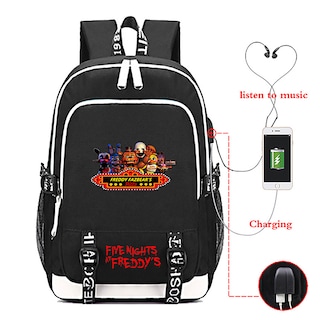 Foto 2 | Venta Internacional-mochila Usb Five Nights At Freddy's, Para Niños, Negra