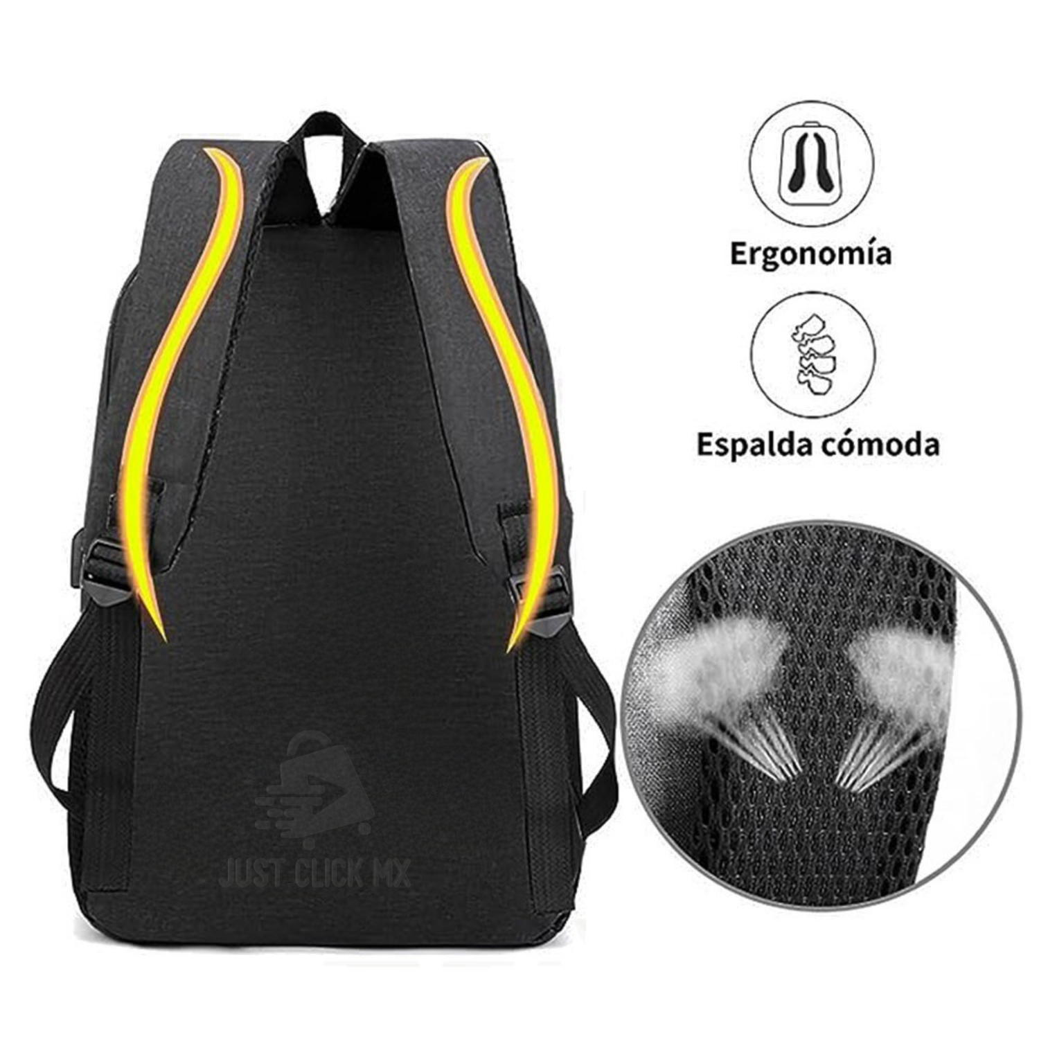 Foto 5 | Set 3 Mochilas Escolares Con Puerto Usb