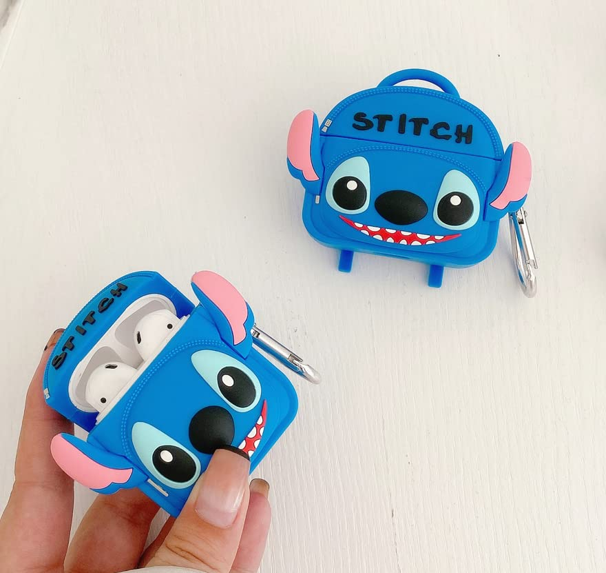 Foto 4 pulgar | Venta Internacional - Estuche Mochila Stitch para Airpods Pro Funda Protectora Silicona