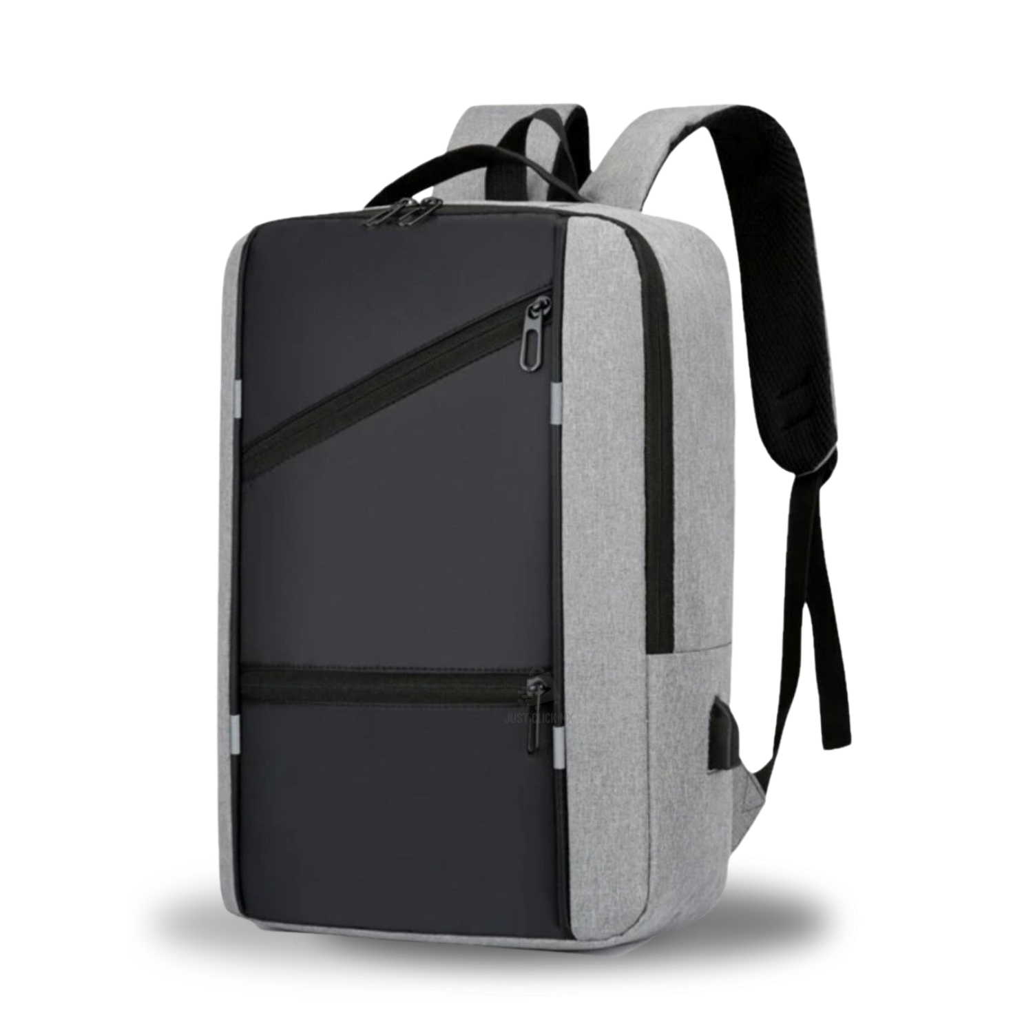 Mochila Antoribo Impermeable con Usb JustClick MX Gris