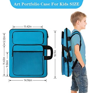 Foto 2 | Venta Internacional - Mochila Portafolio de Arte TreochtFUN 15 x 18" Azul