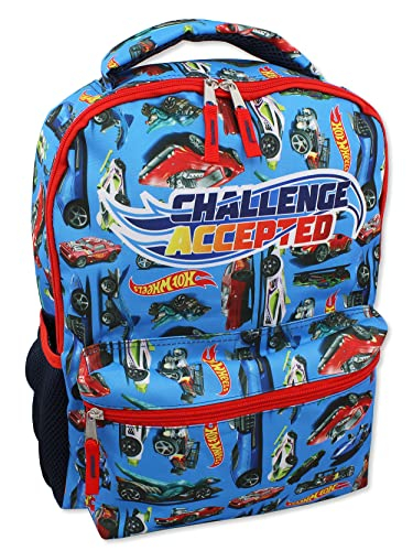 Venta Internacional - Mochila Escolar Hot Wheels Race Car Boys De 16 Pulgadas Talla Única Azul