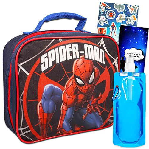 Foto 2 pulgar | Venta Internacional - Lonchera Escolar para Niño Spiderman + Botella de Agua + Pegatinas + Gancho