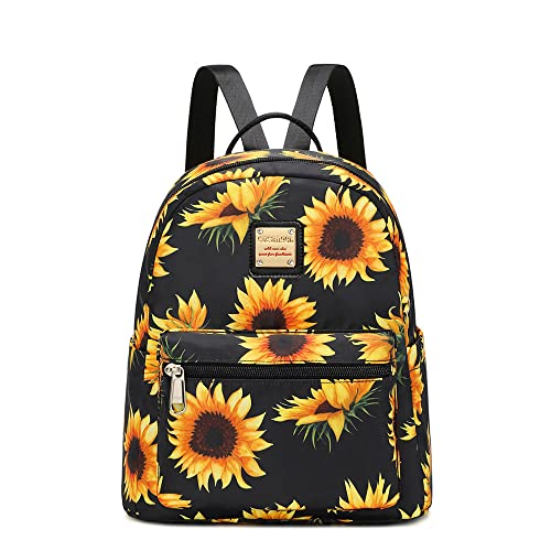 Foto 2 | Venta Internacional - Mochila para Mujer Cusangel Negra con Girasoles