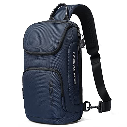 Foto 2 pulgar | Venta Internacional - Bolso Bange Impermeable para Hombre Pecho Bandolera con Cuerdas Azul