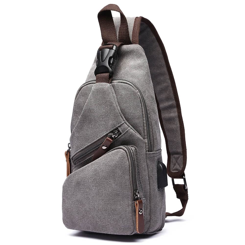 Foto 1 | Venta Internacional - Bandolera Casual color Gris para Caballero
