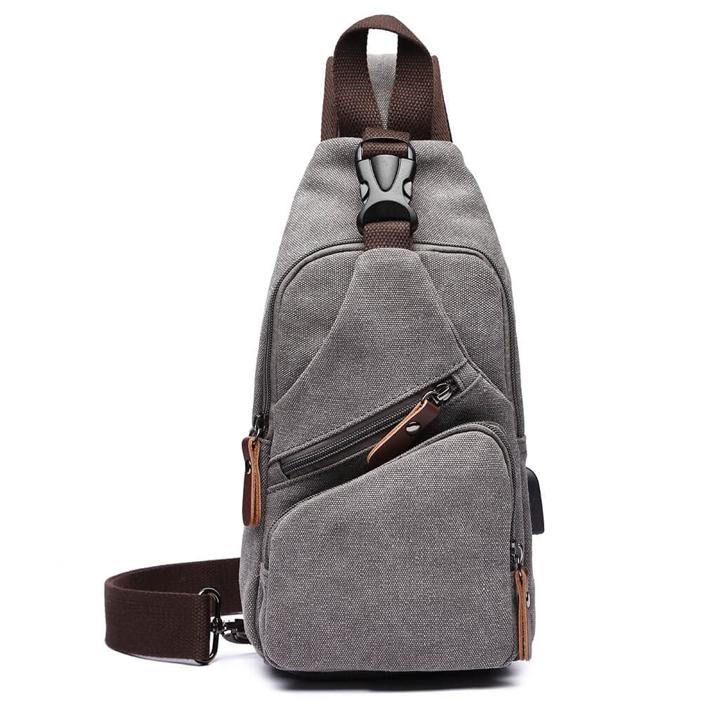 Foto 5 pulgar | Venta Internacional - Bandolera Casual color Gris para Caballero