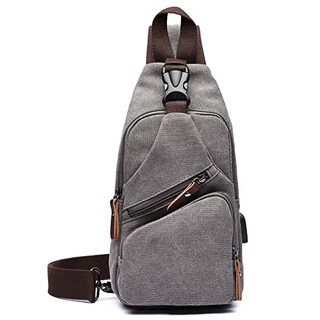 Foto 5 | Venta Internacional - Bandolera Casual color Gris para Caballero