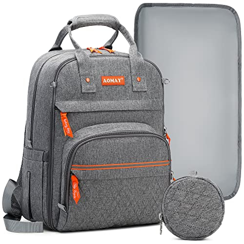 Foto 2 pulgar | Venta Internacional - Mochila Pañalera Aomay Impermeable Gris