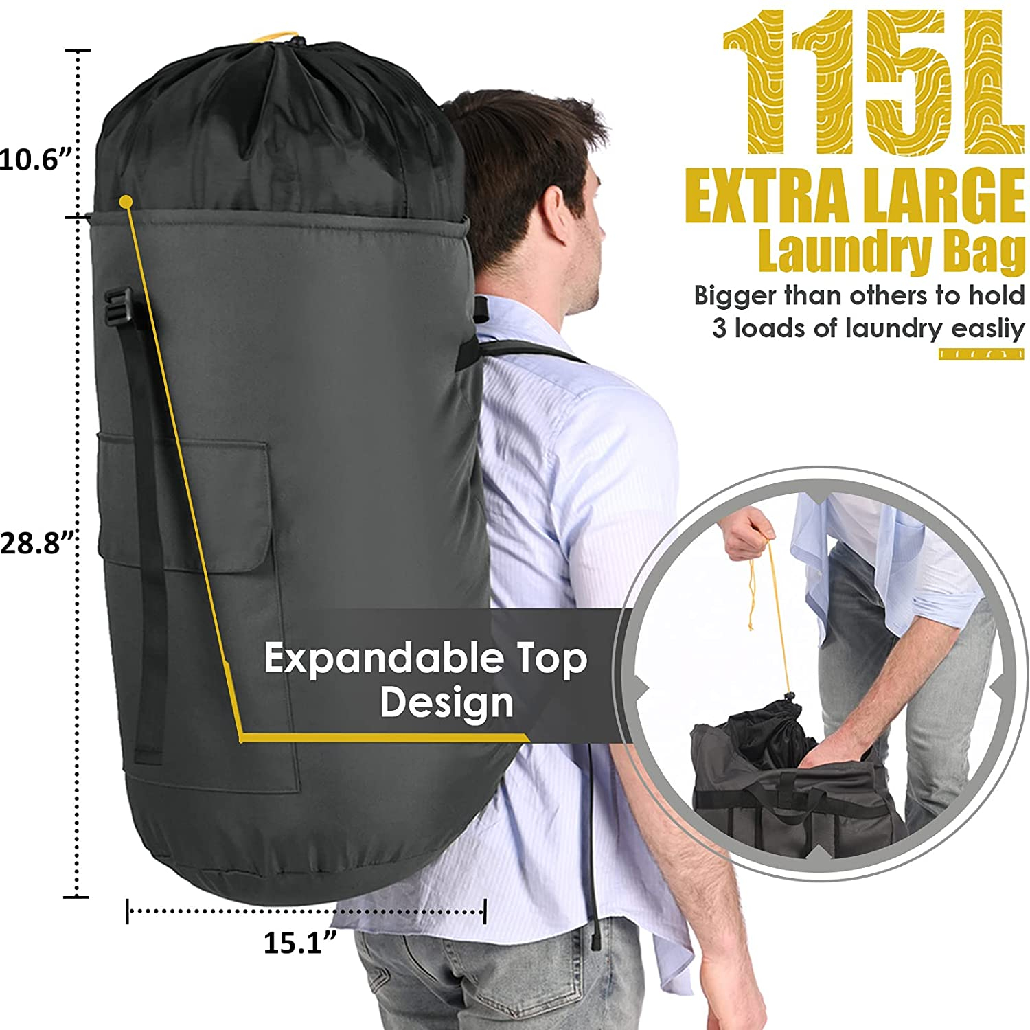 Foto 4 pulgar | Venta Internacional - Mochila de Lavado Resistente Xl - 115 l