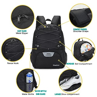 Foto 2 | Venta Internacional - Mochila Deportiva Juvenil Hsmihair con Compartimento para Pelota