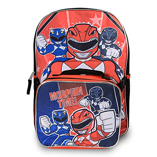 Foto 4 pulgar | Venta Internacional - Mochila Power Rangers Roja con Lonchera para Niños 4 Piezas Bolsa Escolar y Calcomanías