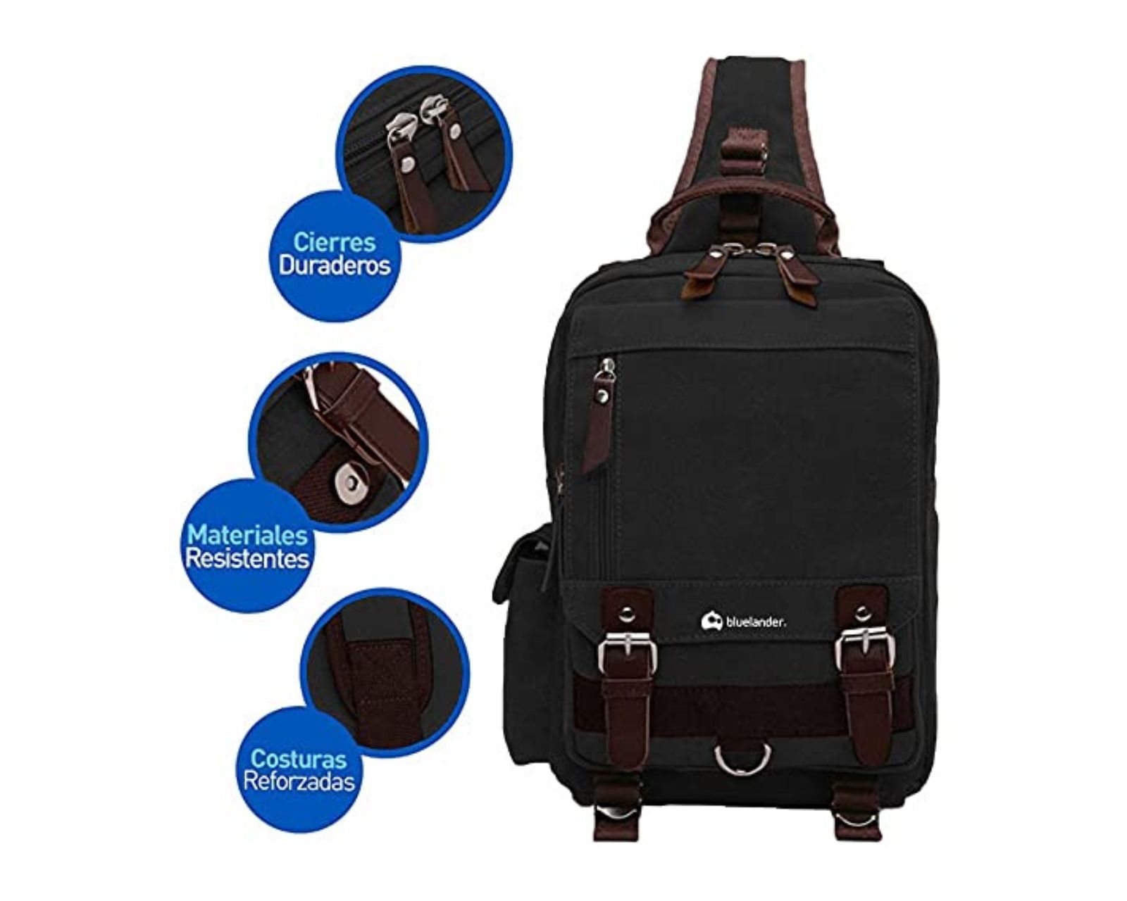 Foto 4 pulgar | Mochila Bluelander color Negro
