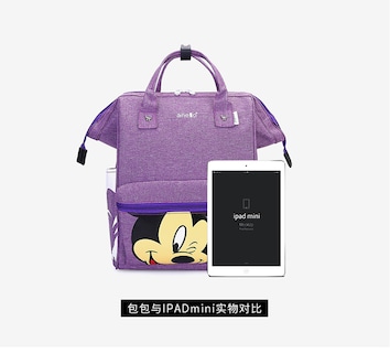 Foto 3 | Venta Internacional - Mochila de Tela Oxford Negra Mickey Mouse