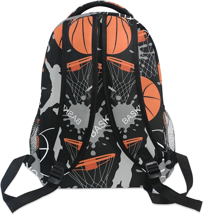 Foto 4 pulgar | Mochila Escolar Negra Basquetball