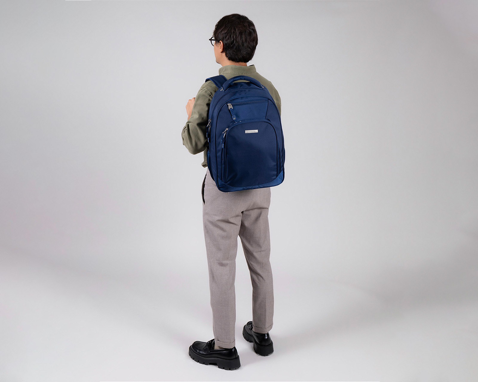 Foto 9 pulgar | Mochila Grande Chenson Pro Para Hombre Kazio Azul Con Porta Laptop De Hasta 15''.