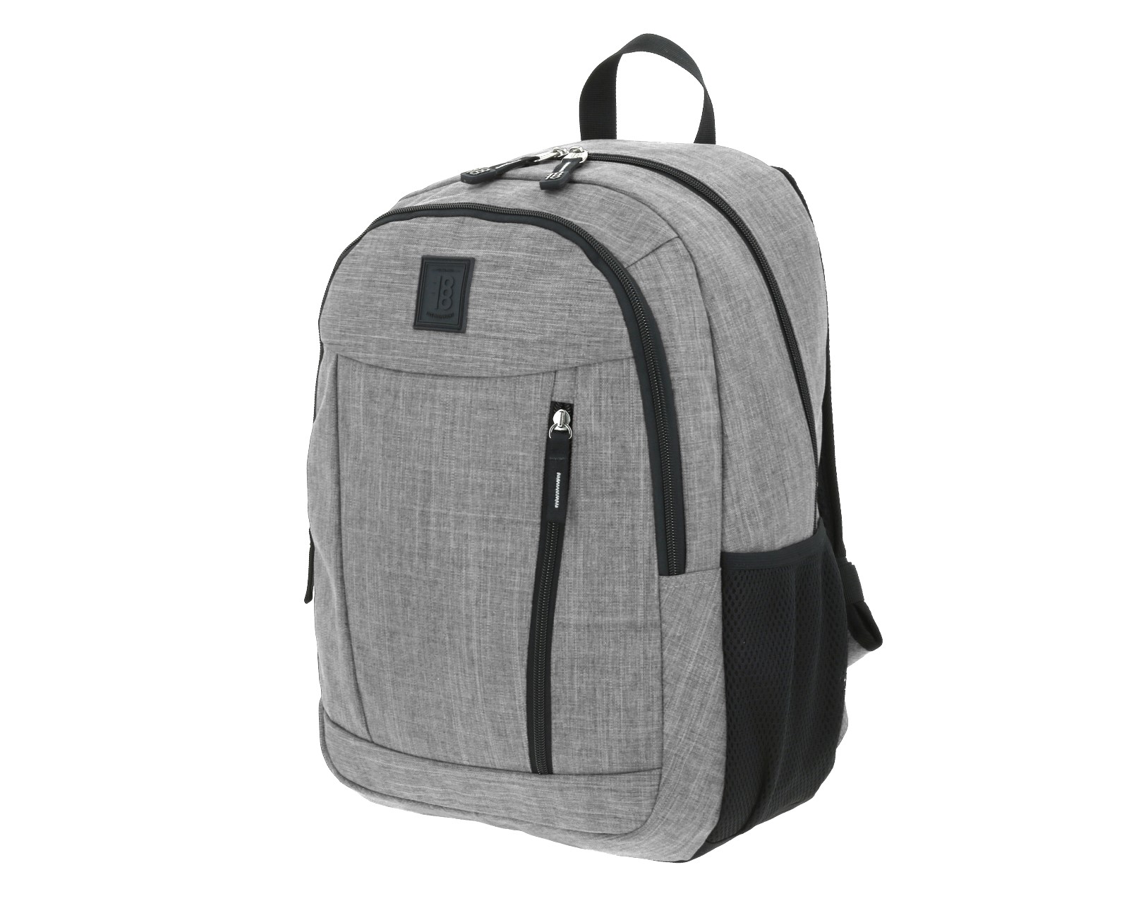 Foto 3 pulgar | Mochila Grande 1818 Unisex Hop Gris Con Porta Laptop De Hasta 15''.