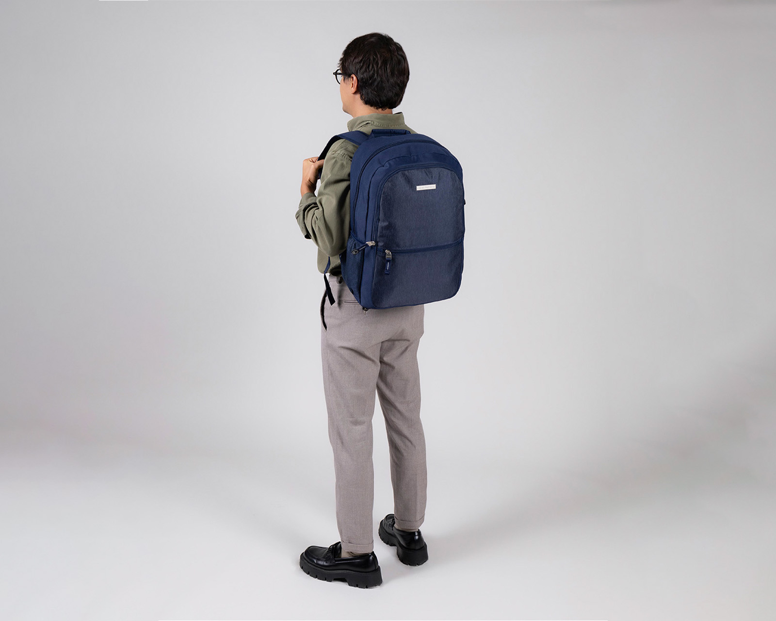 Foto 8 | Mochila  Grande Chenson Pro Para Hombre Heri Azul Con Porta Laptop De Hasta 15''.