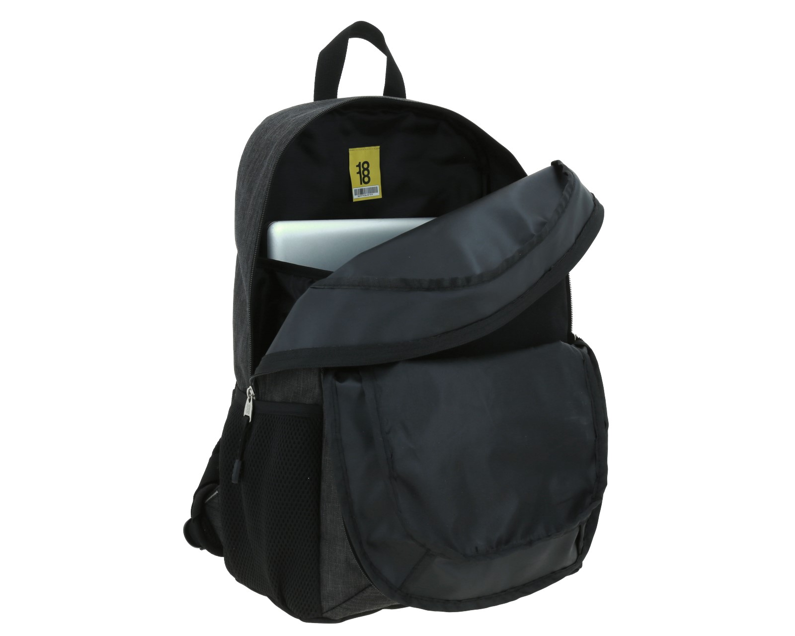 Foto 8 pulgar | Mochila Grande 1818 Unisex Hop Negro Con Porta Laptop De Hasta 15''.