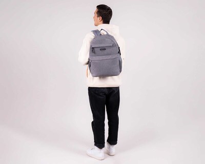 Foto 8 | Mochila Grande Chenson Pro Para Hombre Tesa Gris Con Porta Laptop De Hasta 15''.