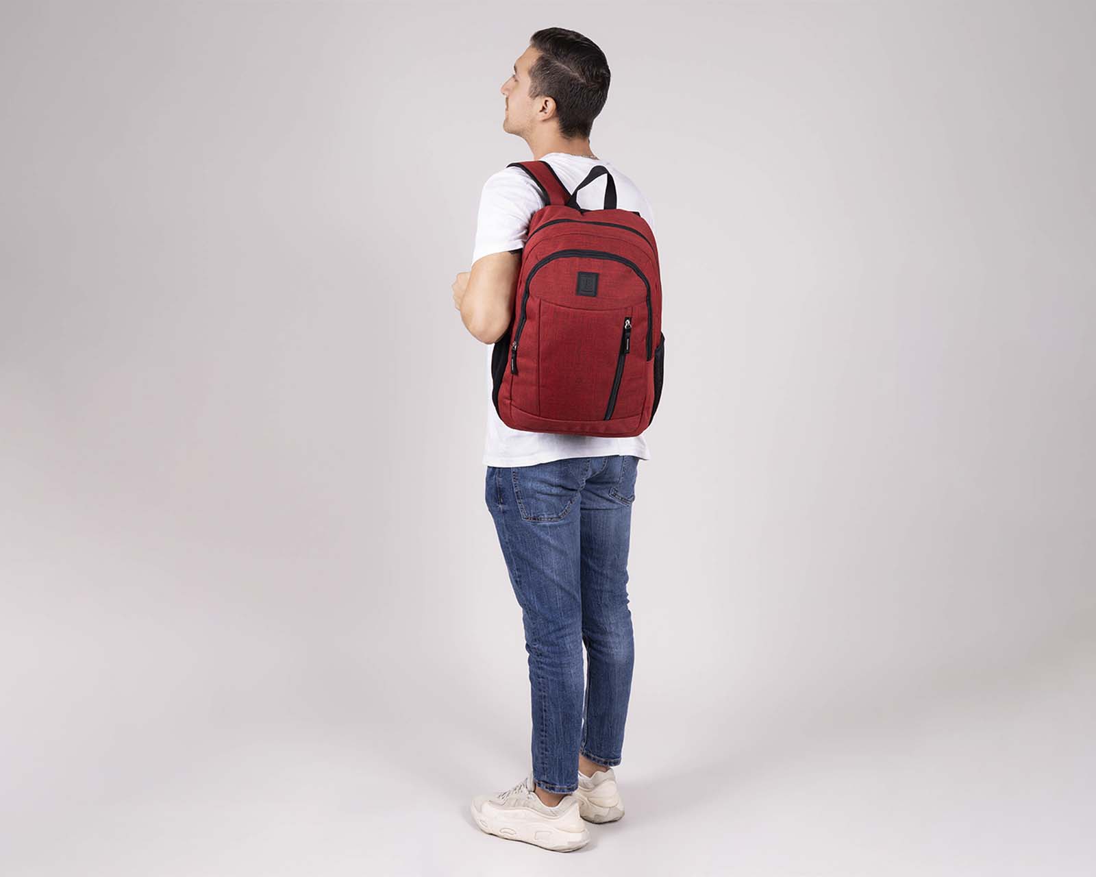 Foto 9 pulgar | Mochila Grande 1818 Unisex Hop Tinto Con Porta Laptop De Hasta 15''.