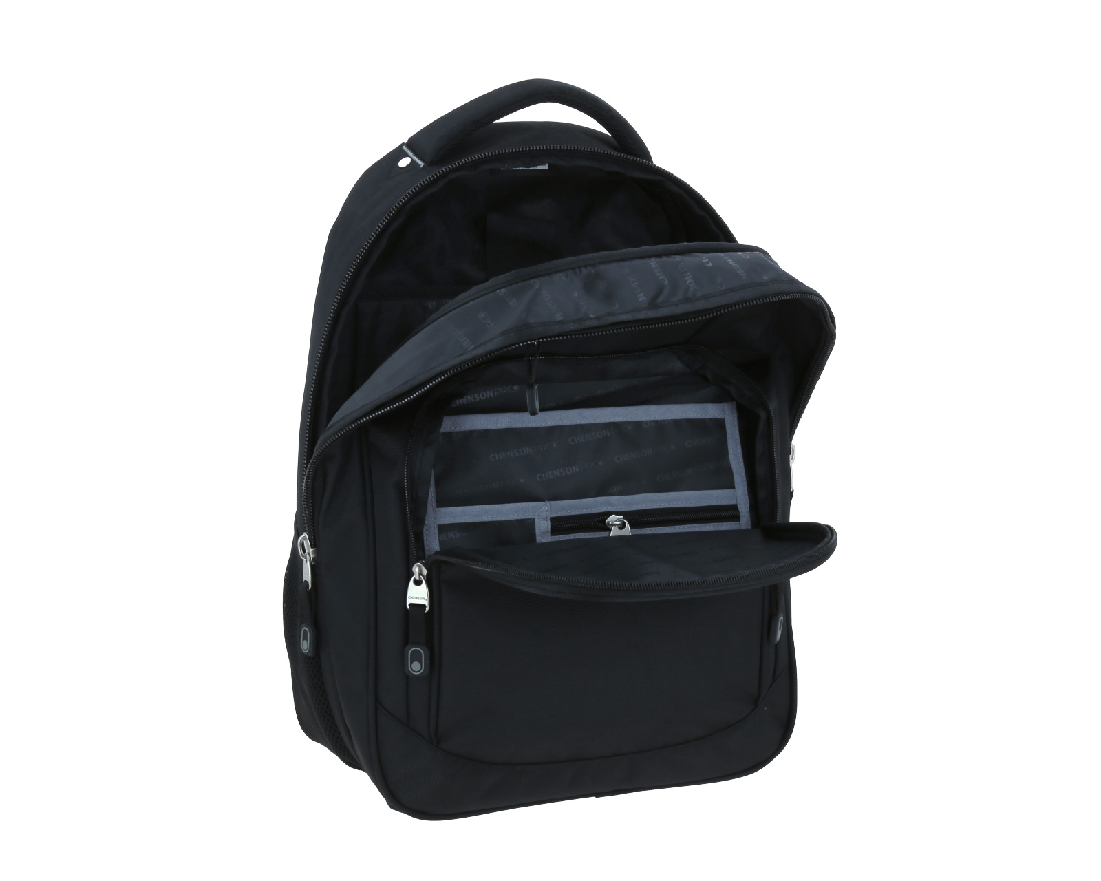 Foto 8 pulgar | Mochila Grande Chenson Pro Para Hombre Kazio Negro Con Porta Laptop De Hasta 15''.