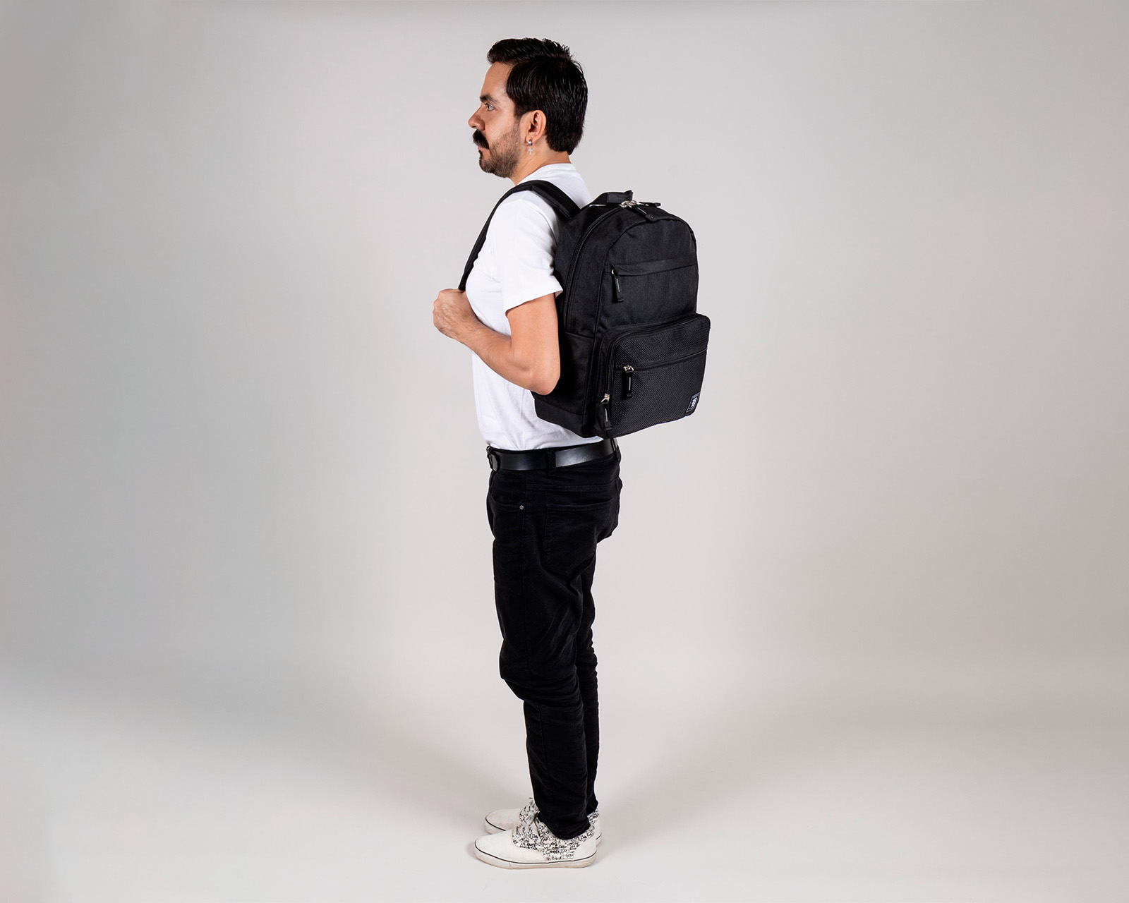 Foto 9 pulgar | Mochila Grande 1818 Unisex Nefresa Negro Con Porta Laptop De Hasta 15''.