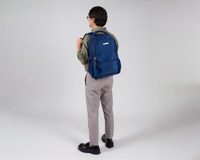 Foto 8 | Mochila Grande Chenson Pro Para Hombre Merlot Azul Con Porta Laptop De Hasta 15''.