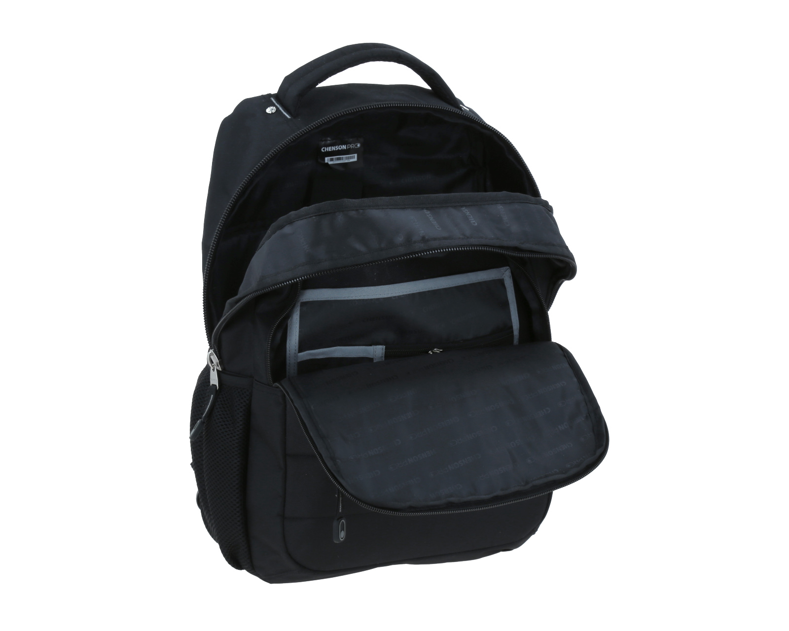 Foto 8 pulgar | Mochila Grande Chenson Pro Para Hombre Lea Negro Con Porta Laptop De Hasta 15''.