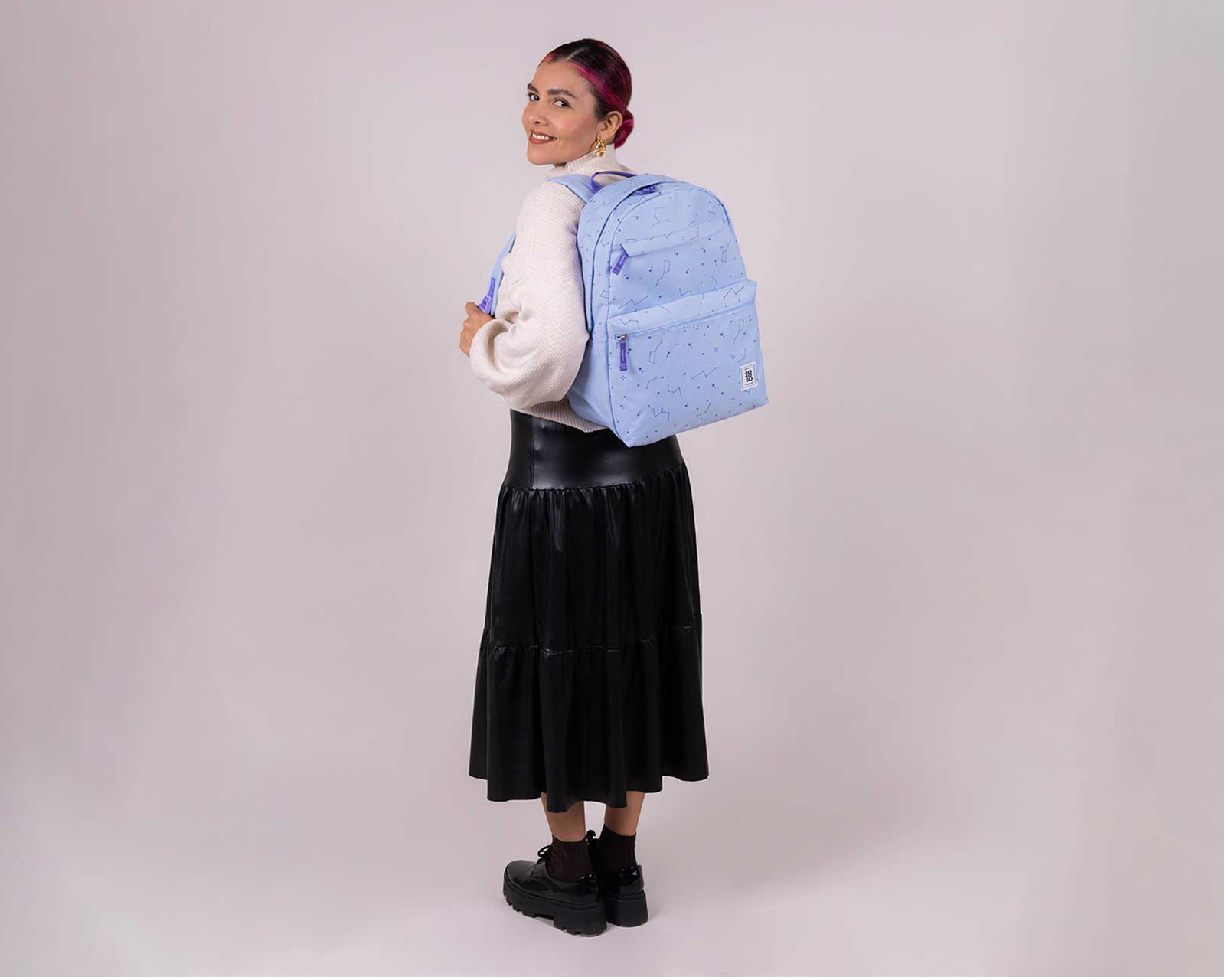 Foto 9 pulgar | Mochila Grande 1818 Unisex Colors24 Lila