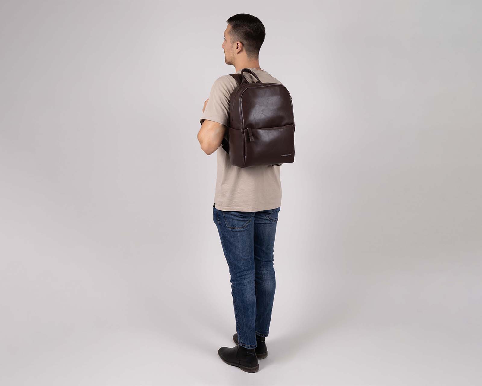 Foto 9 pulgar | Mochila Mediana Chenson Pro Para Hombre Rolex Café Con Porta Laptop De Hasta 13''.
