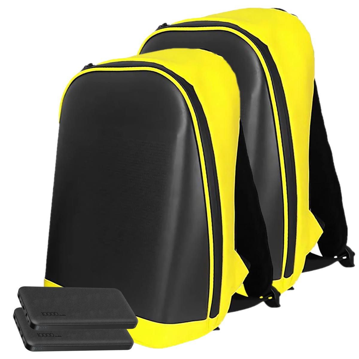 Foto 1 | Mochila Personalizable  Mxpyw-002 Aerox Negro Y Amarillo 2 Pzas