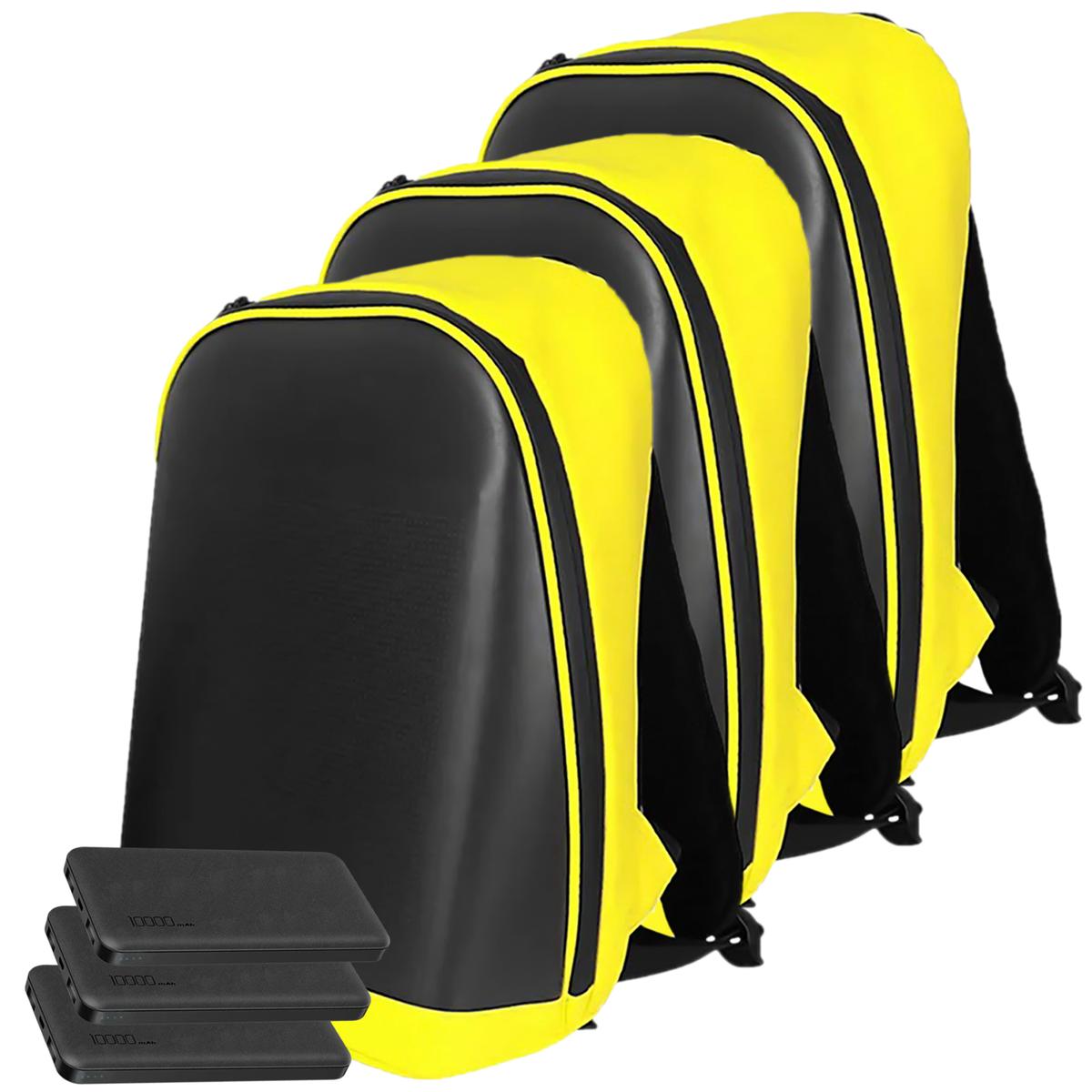 Foto 1 | Mochila Pantalla Programable Mxpyw-003 Aerox Negro Y Amarillo 3 Pzas