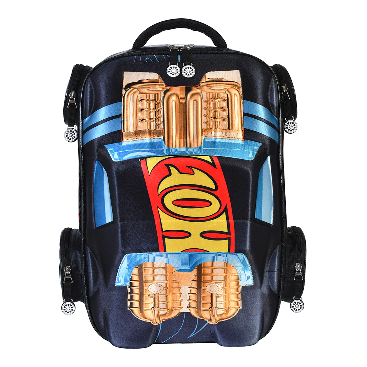 Mochila Escolar con Forma De Coche Hot Wheels Auto Negro