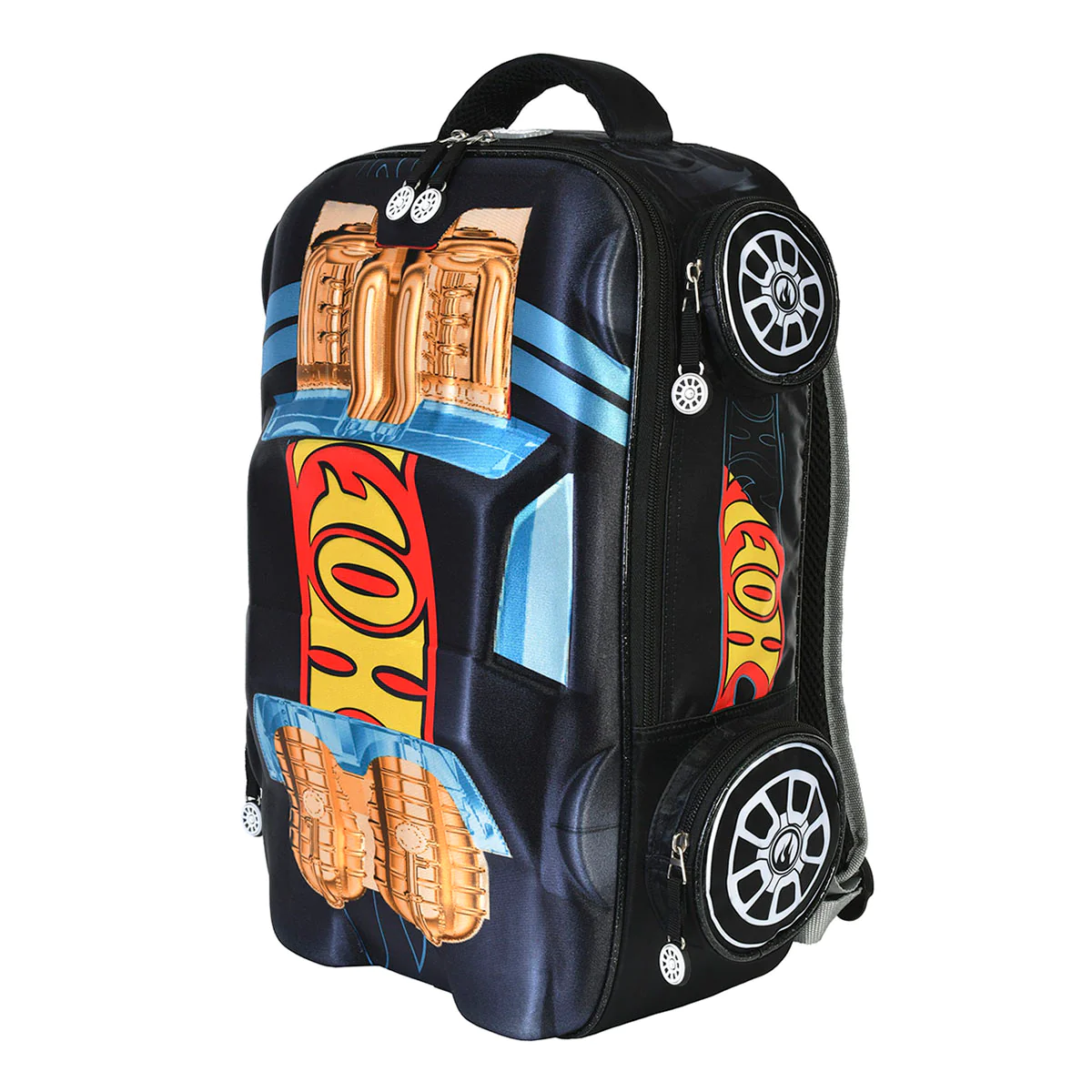 Foto 3 pulgar | Mochila Escolar con Forma De Coche Hot Wheels Auto Negro