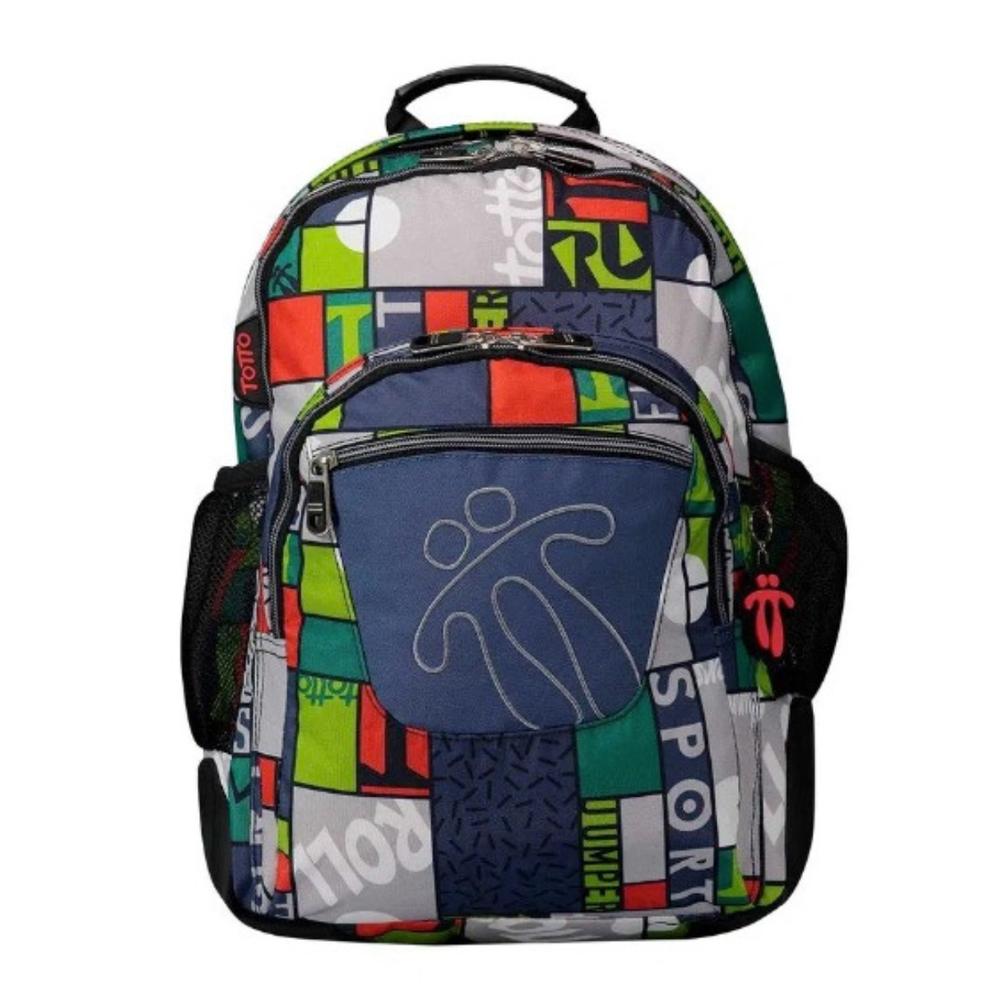 Mochila Totto Rayol 1910n-8l9 Gris Multicolor