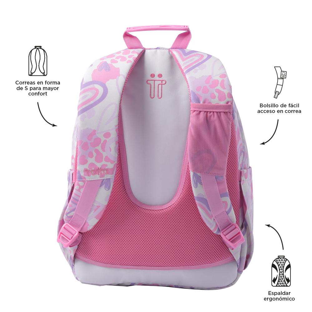 Foto 4 pulgar | Mochila Totto Acuarela 24160-6hf Rosa Rosa