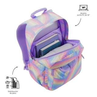 Foto 2 | Mochila Totto Acuarela 23100-3qs Morado Purpura