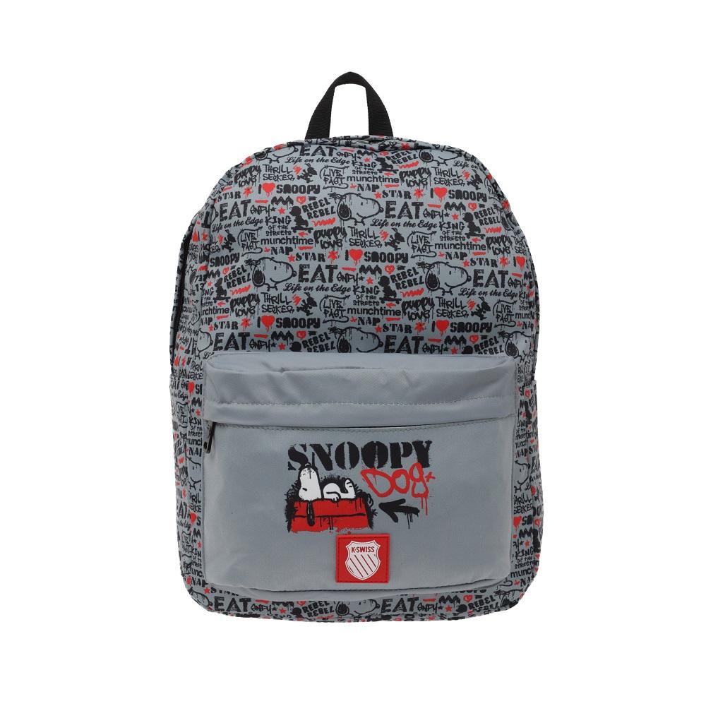 Foto 2 pulgar | Mochila K-swiss Snoopy Graffiti 2 Gris