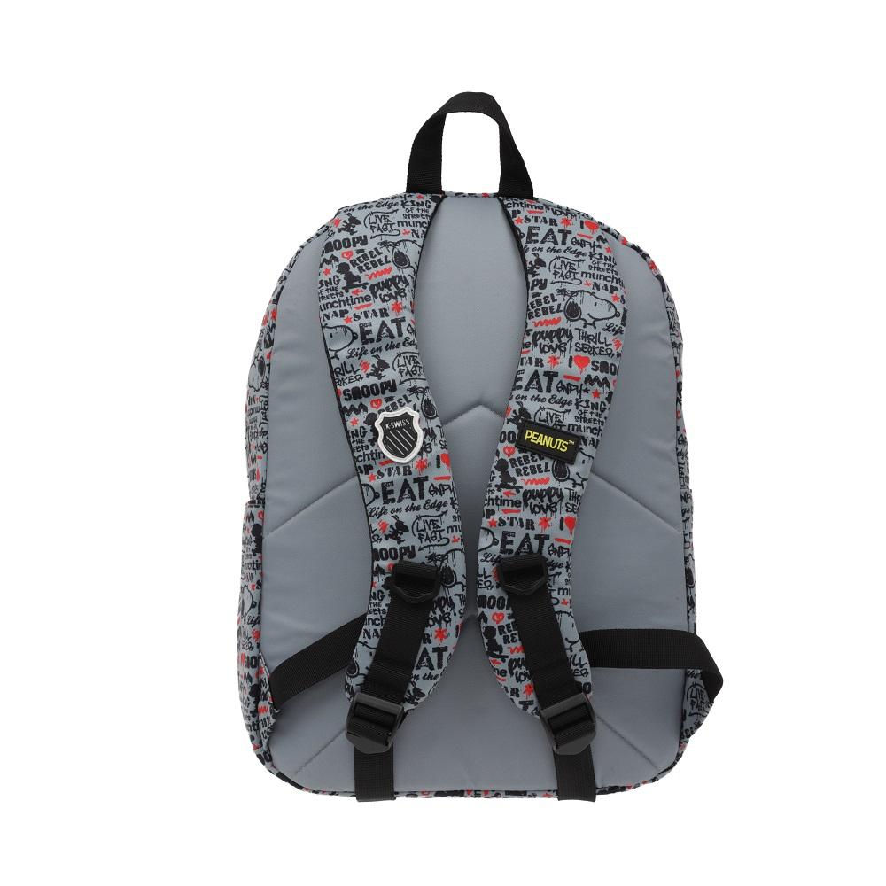 Foto 5 pulgar | Mochila K-swiss Snoopy Graffiti 2 Gris