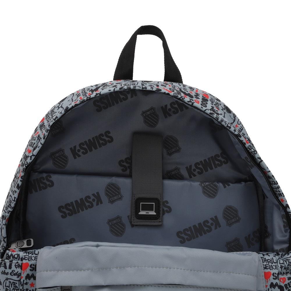 Foto 6 pulgar | Mochila K-swiss Snoopy Graffiti 2 Gris