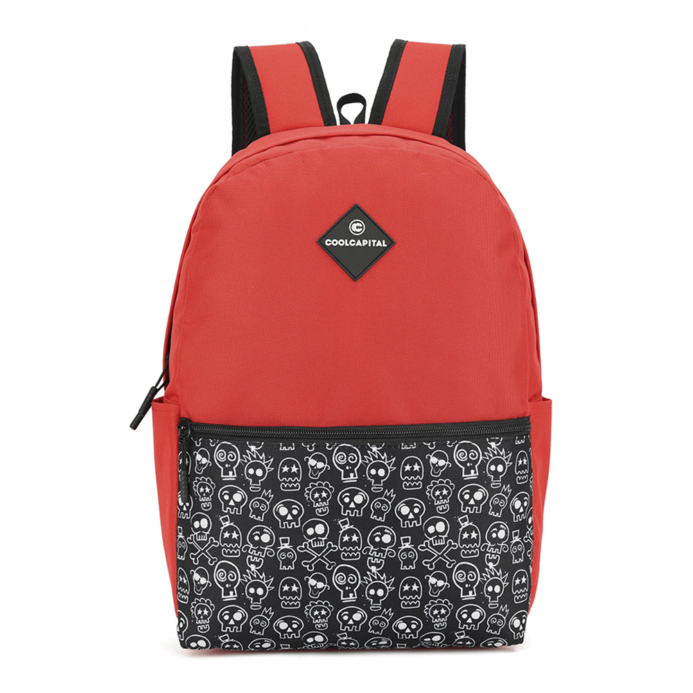 Foto 2 pulgar | Mochila Cool Capital para Laptop Lite Skulls 15.6'' Color Rojo