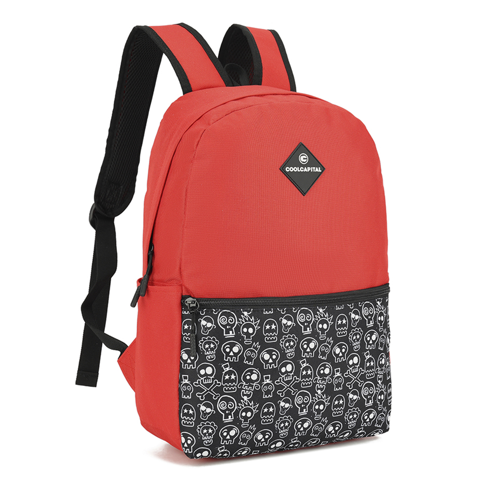 Foto 3 pulgar | Mochila Cool Capital para Laptop Lite Skulls 15.6'' Color Rojo