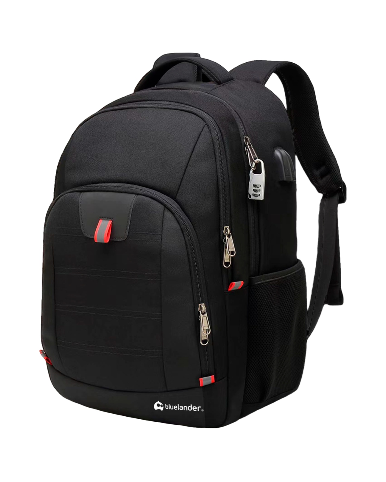 Foto 2 pulgar | Mochila Antirrobo Con Candado Y  Puerto Usb Capacidad 30 L Negro Bluelander