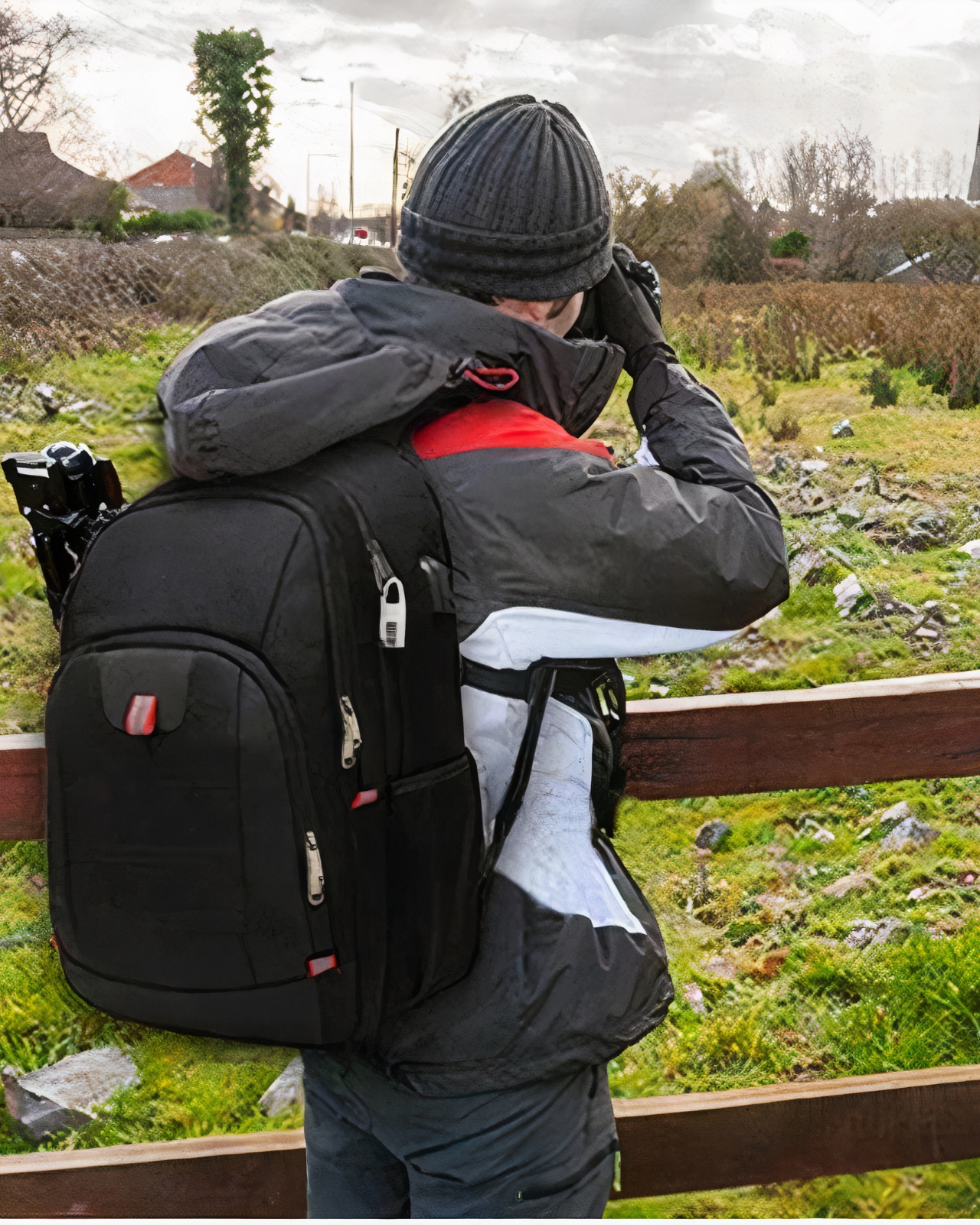 Foto 6 pulgar | Mochila Antirrobo Con Candado Y  Puerto Usb Capacidad 30 L Negro Bluelander